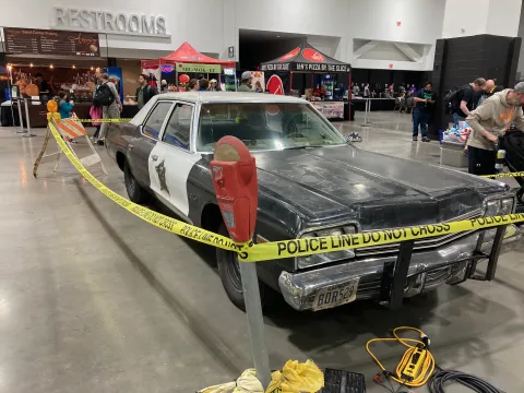 a 1974 Dodge Monaco decked out like a Bluesmobile